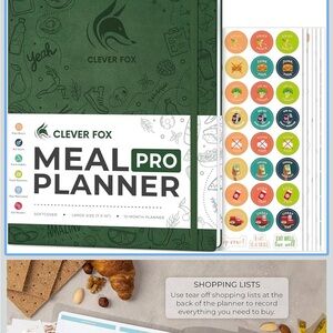 Clever Fox Green meal planner Journal
